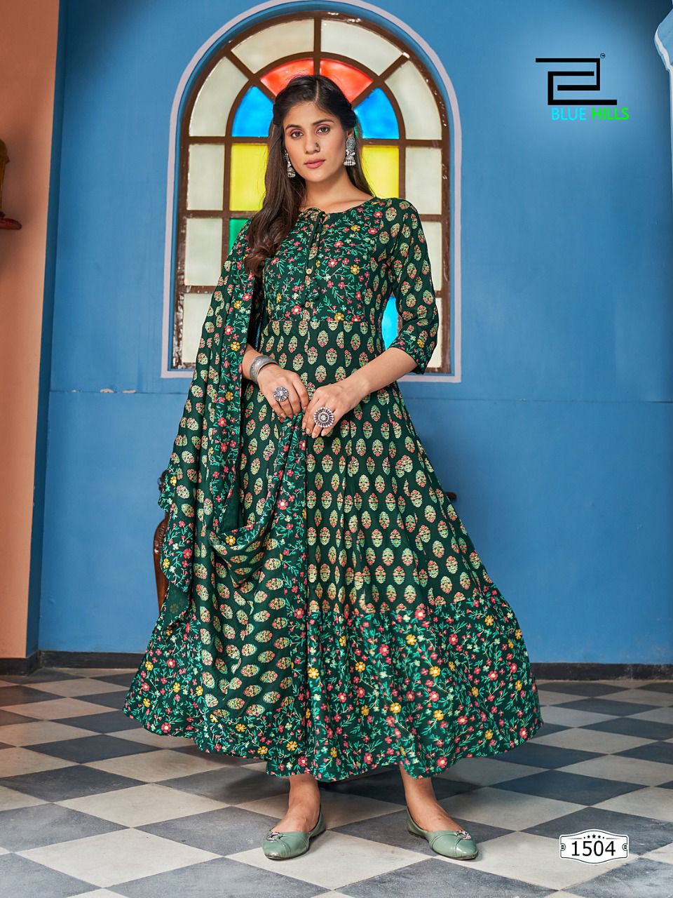 Blue Hills Manika Mage Hithe 15 Festive Wear Wholesale Anarkali Kurti With Dupatta